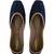 Navy Blue embroidered leather juttis