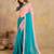 Chiffon Embroidery work Ombre Style Saree with Unstitched Blouse Piece