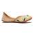 Beige embroidered leather juttis