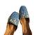 Blue floral embroidered Denim juttis