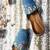 Blue floral embroidered Denim juttis