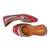 Red embroidered leather juttis
