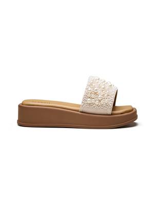 White embroidered leather Sandals 2