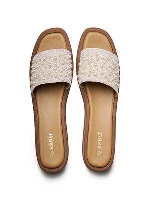 White embroidered leather Sandals 3
