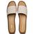 White embroidered leather Sandals