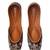 Brown floral embroidered leather juttis