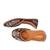 Brown floral embroidered leather juttis