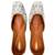 White floral embroidered Leather juttis
