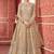 Cream Net Semi Stitched Party Gown Anarkali