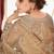 Cream Net Semi Stitched Party Gown Anarkali