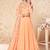 Peach Georgette Embroidered Wedding Wear Designer Anarkali Suit