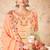 Peach Georgette Embroidered Wedding Wear Designer Anarkali Suit