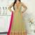 Beige Georgette Embroidered Wedding Wear Designer Anarkali Semi Stiched Suit