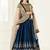 Blue  Silk Embroidered Wedding Wear Designer Anarkali Suit