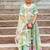 Yellow printed silk lehenga set