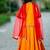 Yellow embroidered silk lehenga set
