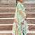 Yellow printed silk lehenga set
