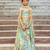Green printed chanderi lehenga set