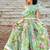 Green printed chanderi lehenga set