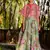 Green printed chanderi lehenga set