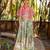 Green printed chanderi lehenga set