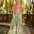 Green printed chanderi lehenga set