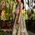 Green printed chanderi lehenga set