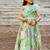 Green printed chanderi lehenga set
