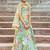 Green printed chanderi lehenga set