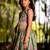 Green printed chanderi lehenga set