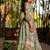 Green printed chanderi lehenga set