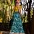 Blue printed chanderi lehenga set