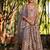 Brown printed chanderi lehenga set