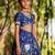 Blue printed cotton lehenga set