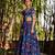 Blue printed cotton lehenga set
