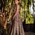 Brown printed chanderi lehenga set