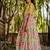 Multicolor printed chanderi lehenga set