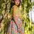 Multicolor printed chanderi lehenga set