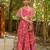 Pink printed cotton lehenga set