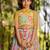 Multicolor printed chanderi lehenga set