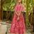 Pink printed cotton lehenga set