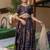 Black printed chanderi lehenga set