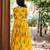 Yellow printed chanderi lehenga set