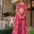 Pink printed cotton lehenga set