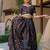 Black printed chanderi lehenga set
