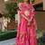 Pink printed cotton lehenga set