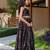 Black printed cotton lehenga set