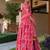 Pink printed cotton lehenga set