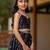Black printed cotton lehenga set
