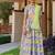 Purple printed chanderi lehenga set